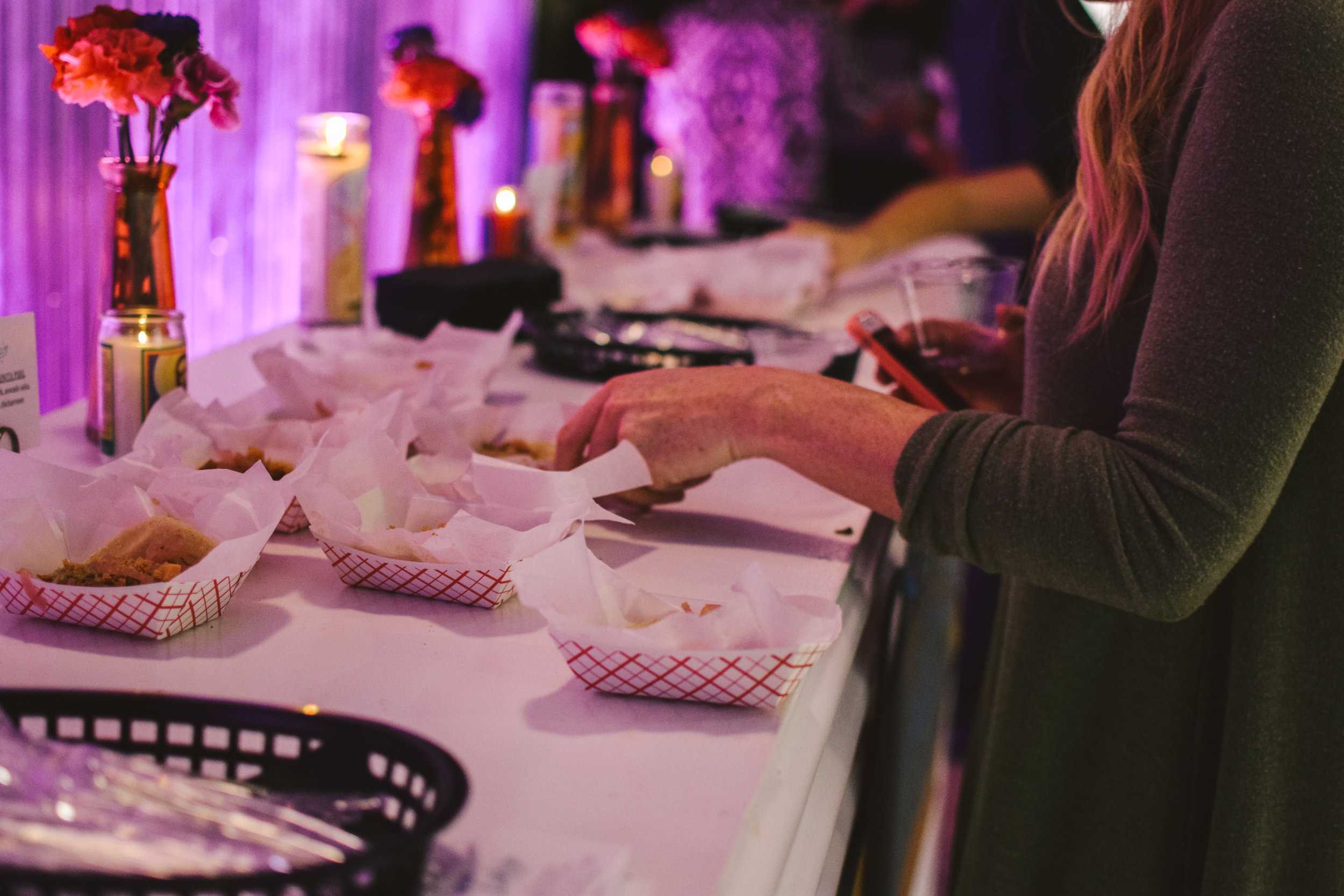   Tacos were provided for attendees during the show.  