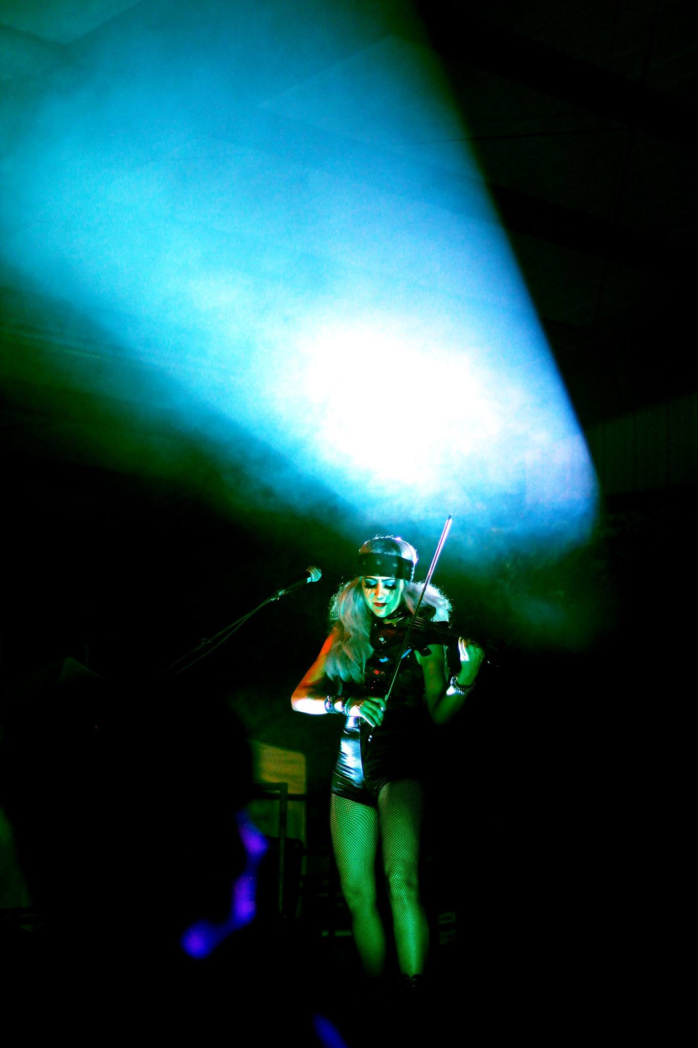   Queen Kyla Vera performs a violin solo during Metalachi’s performance.  