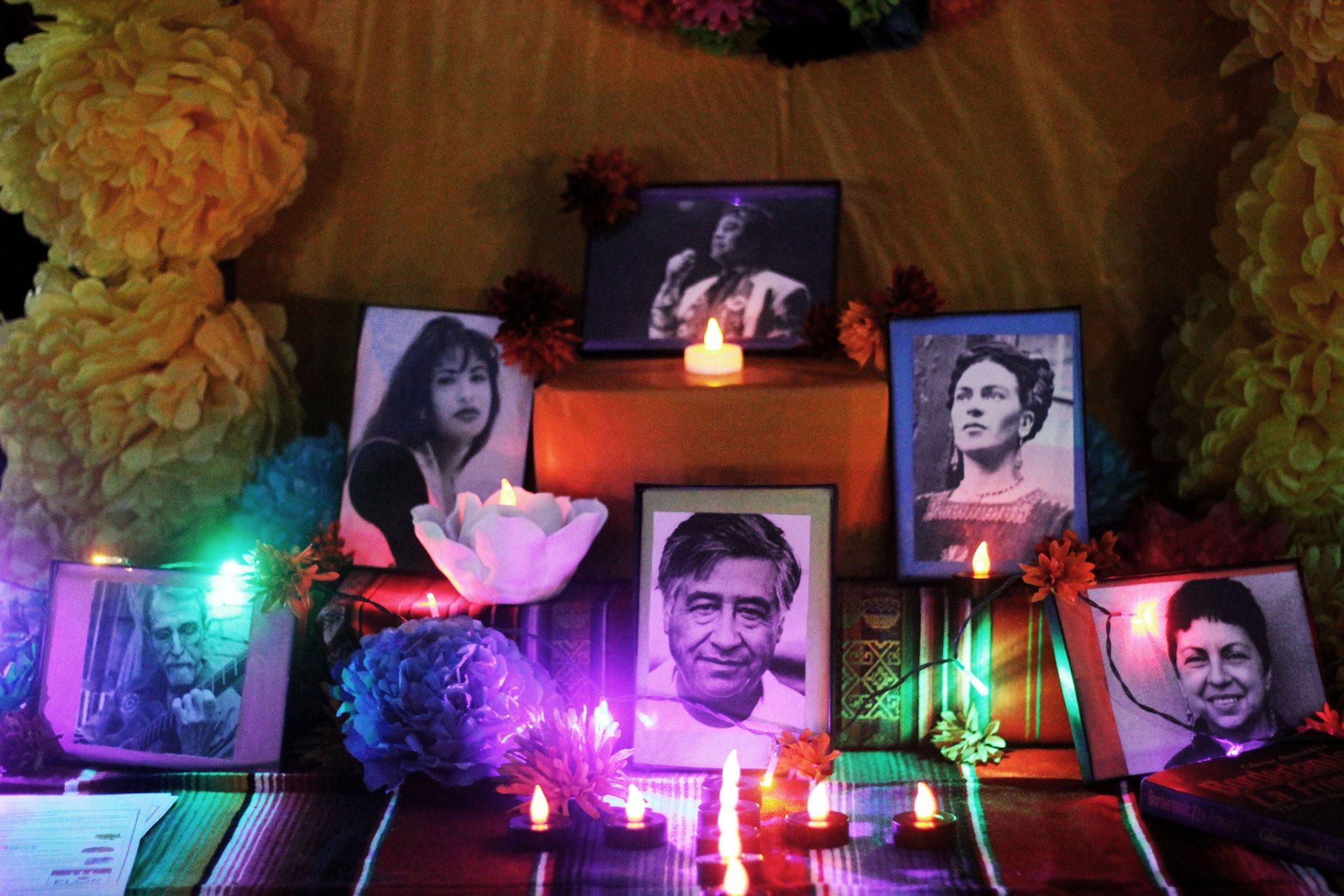   The organization Future Leaders on the Rise participated in the alter decorating contest with an alter honoring different historical figures such as Cesar Chavez, Gloria Anzaldúa, and Selena Quintanilla.   