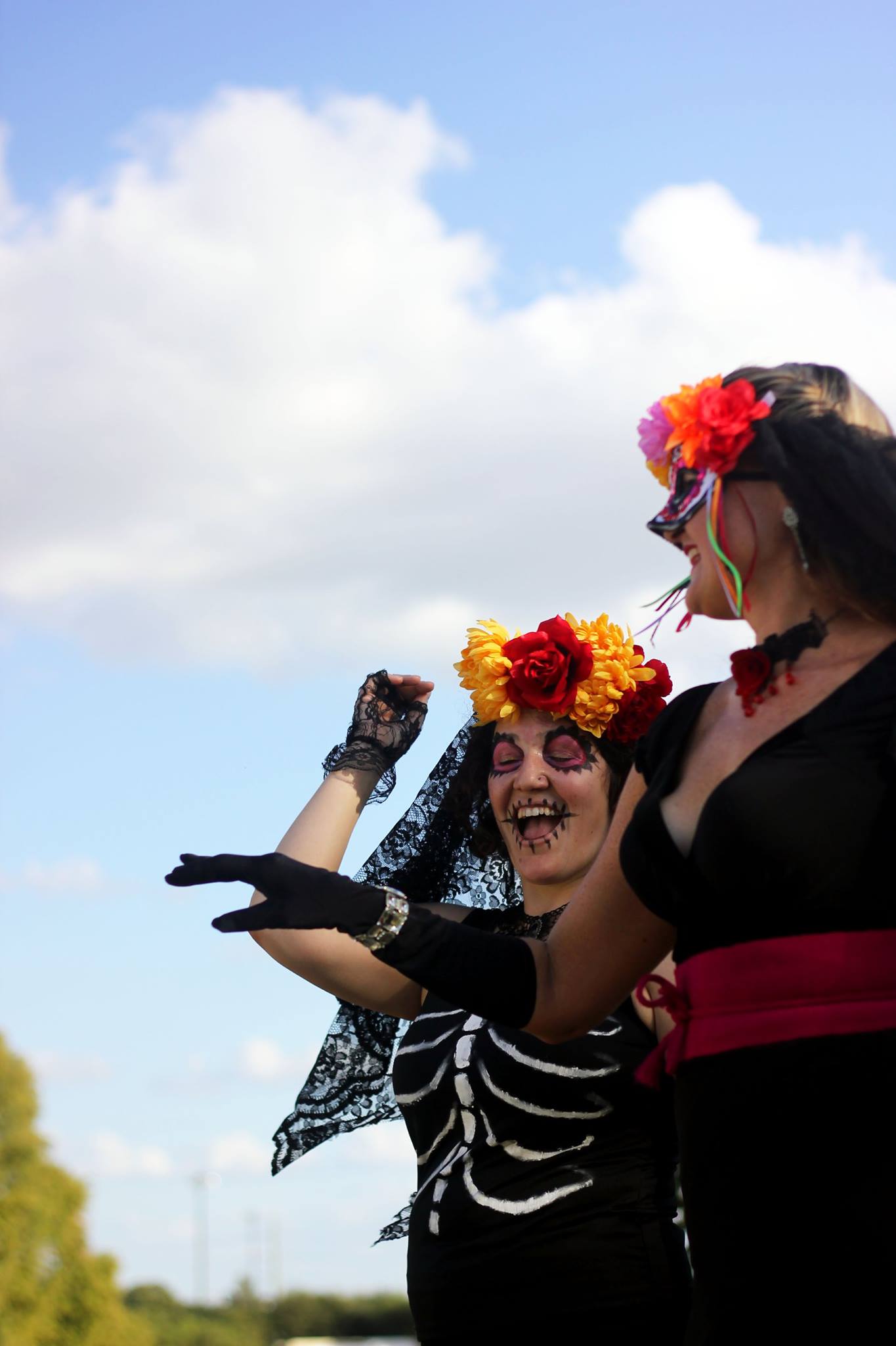   A few members of Austin’s Samba School dressed as Catrinas for their performance.  