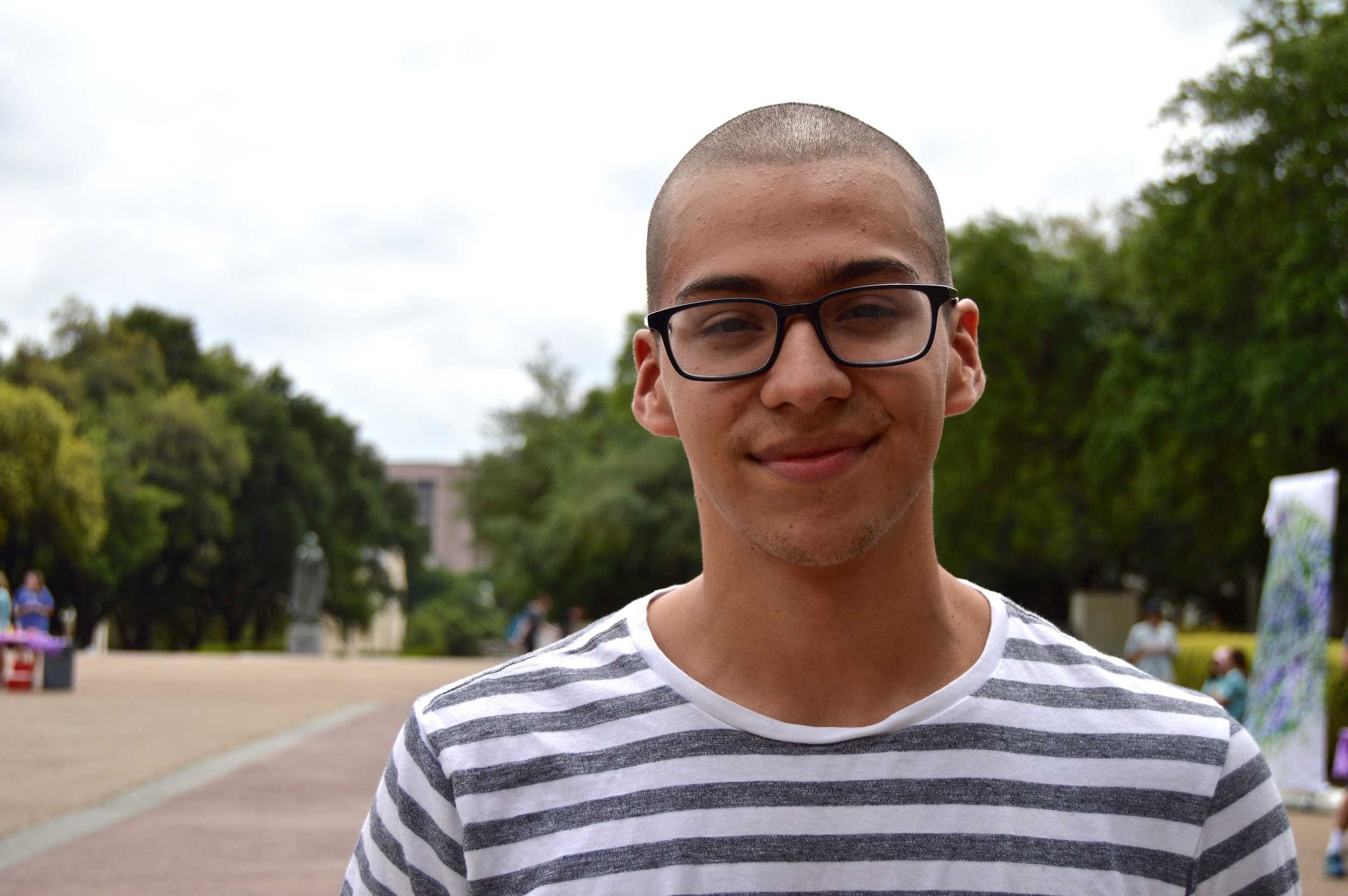   Abraham Flores after Brave the Shave. “For me to chop of my hair and raise a little bit of money is the least that I can do for this cause.”  