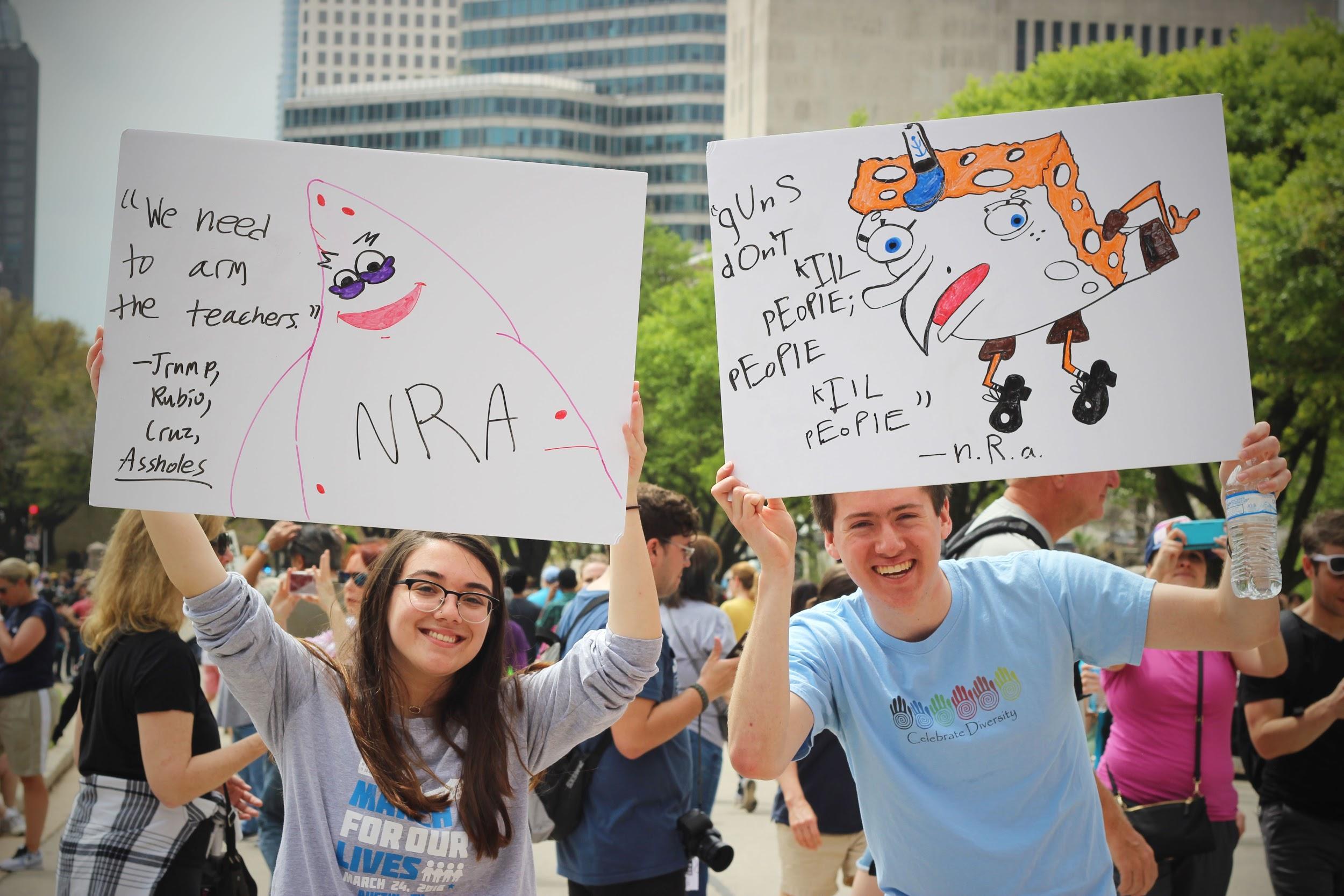   UT students send a message based off of memes to the NRA.  