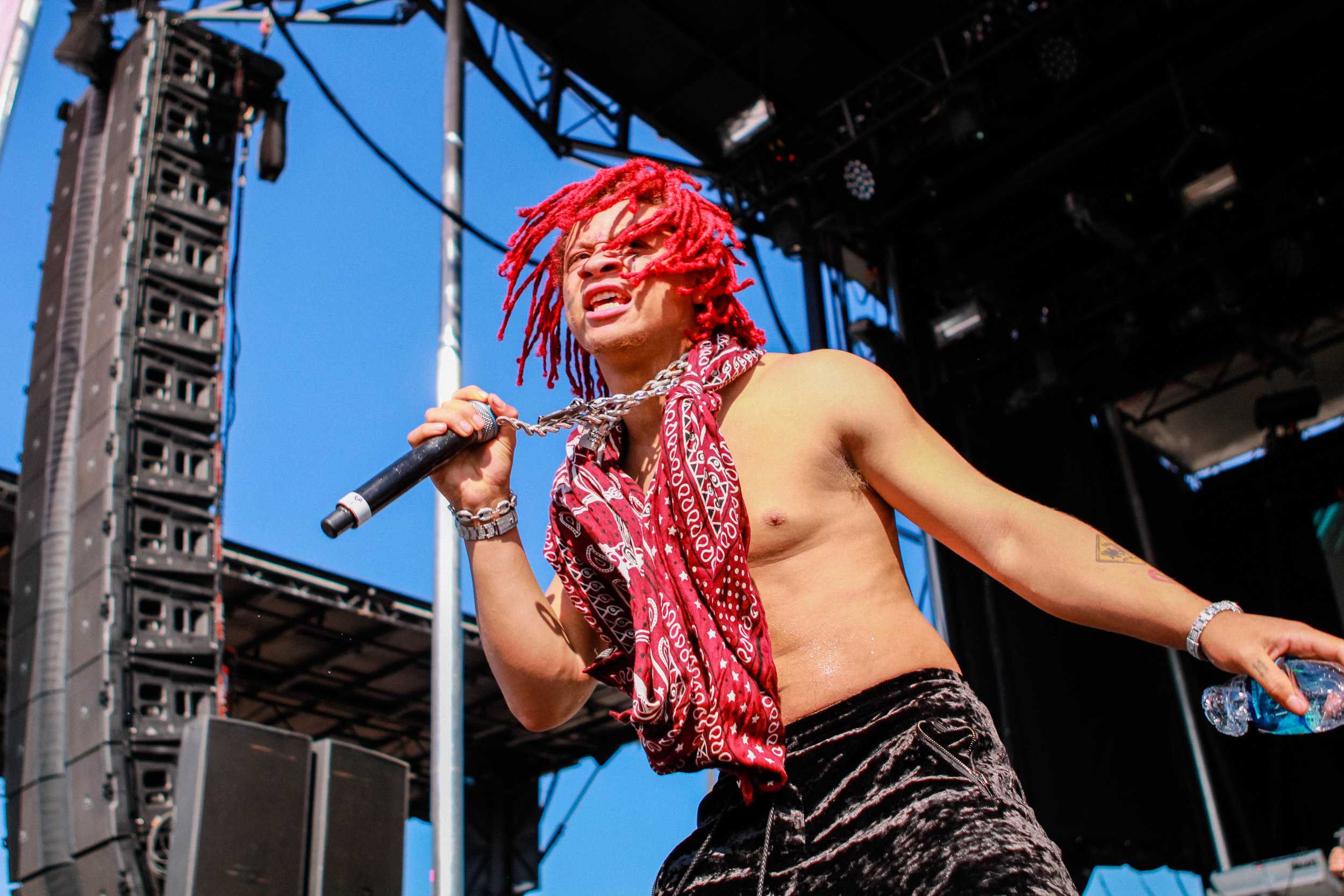   Trippie Redd had high energy on stage and got the whole crowd jumping.  