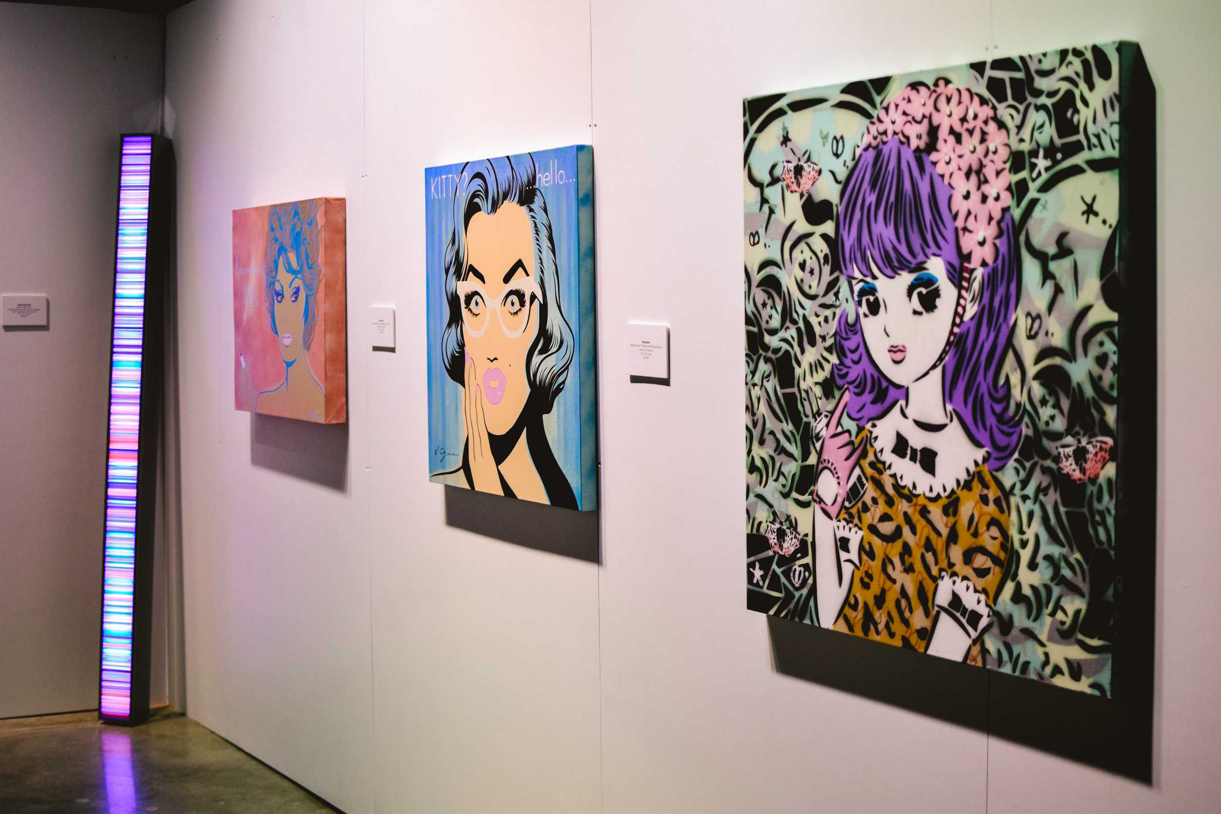   Artwork displayed by Hans Kotter, Niagara and Aiko Nakagawa.  