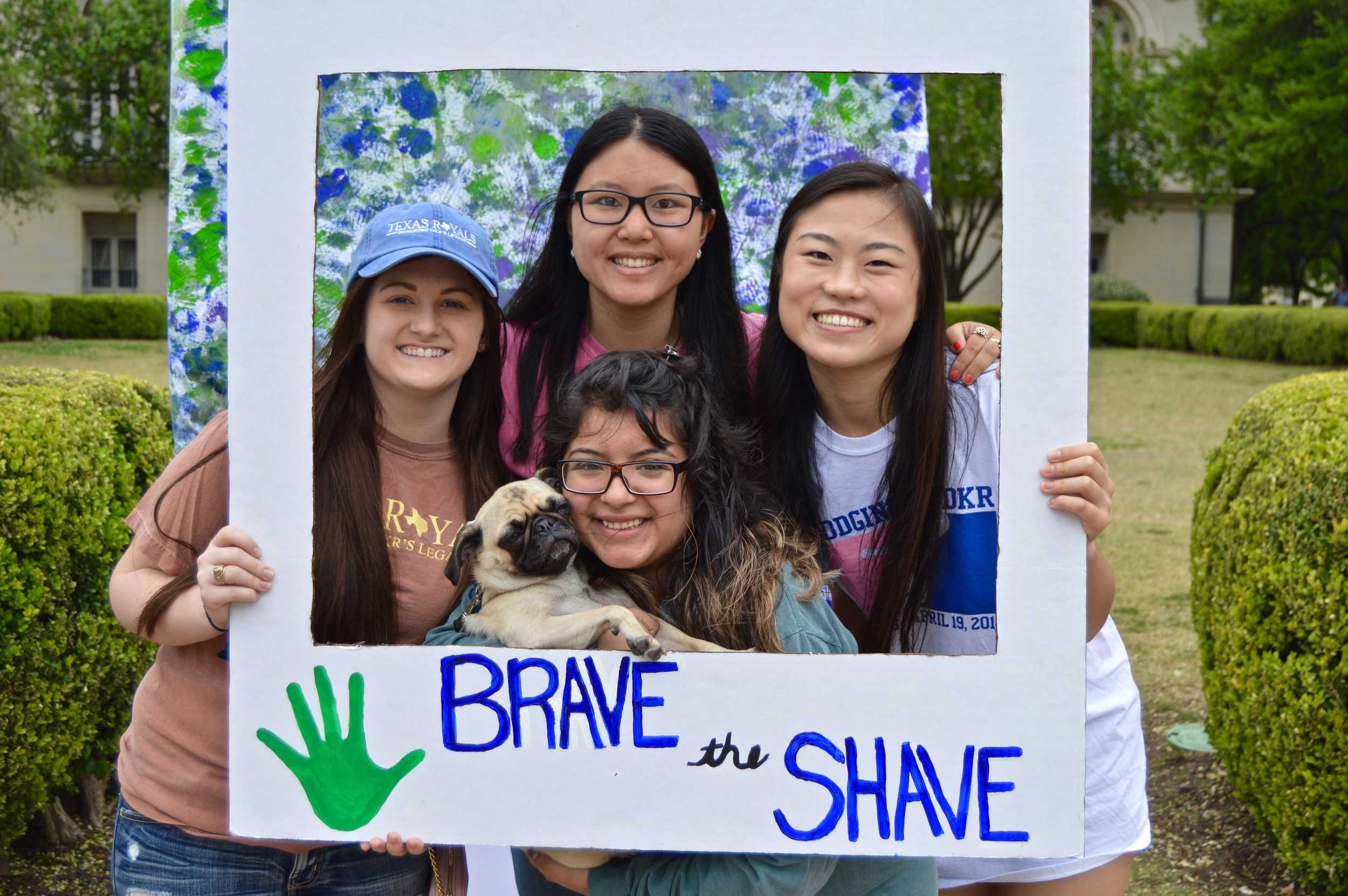   Brave the Shave had many booths including a photo booth with an Instagram frame.   