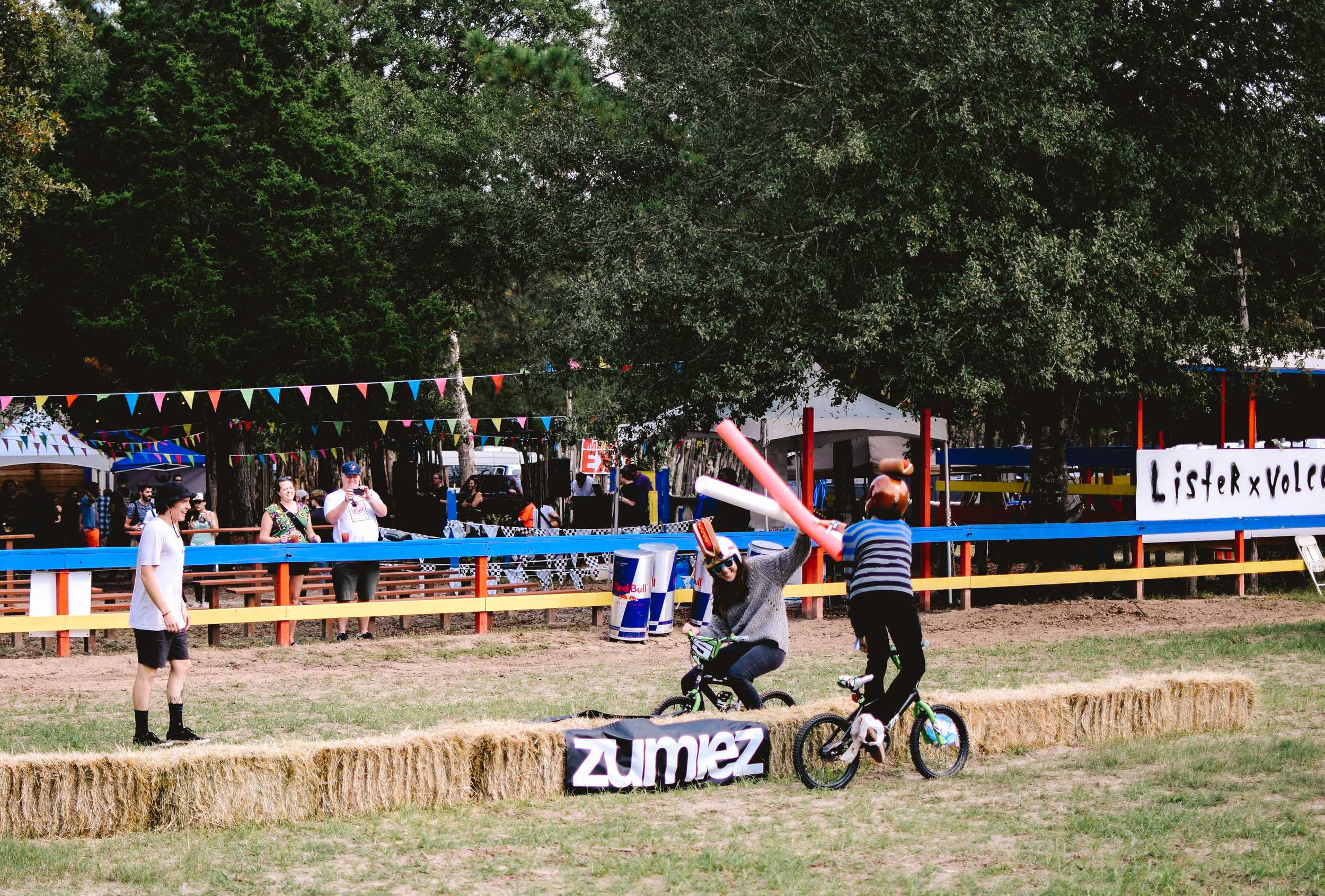   Zumiez sponsored free, modern jousting for attendees.  