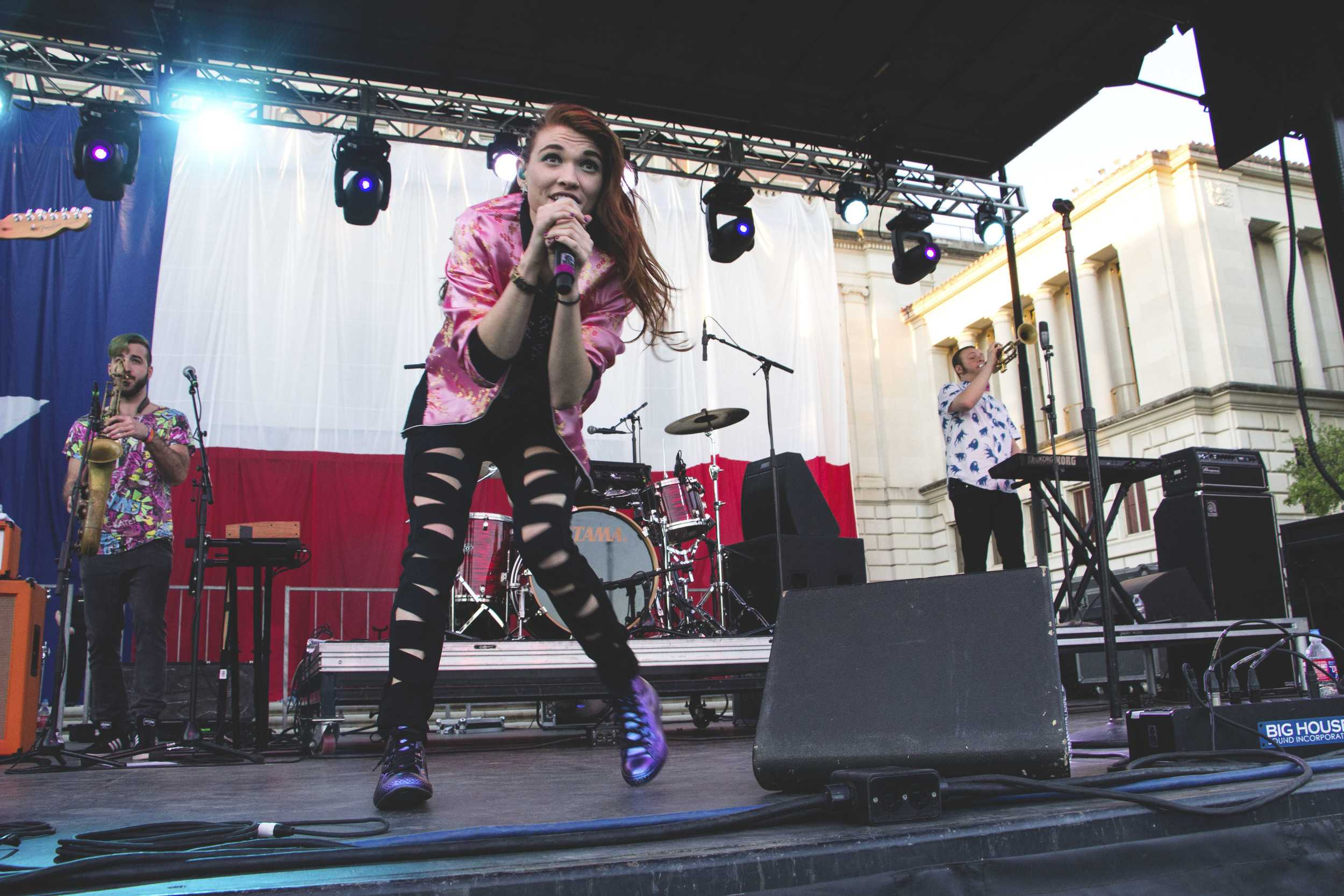   Misterwives performs at Forty Acres Fest.   