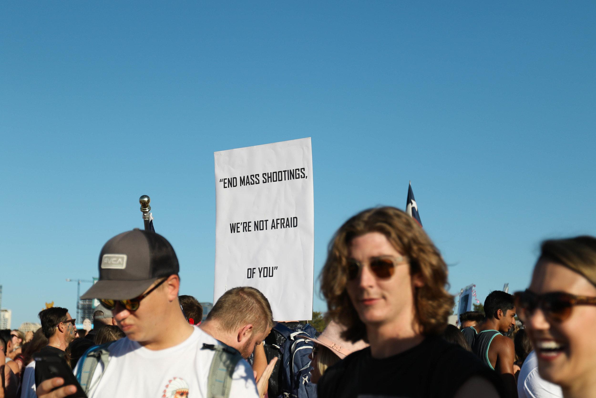   A strong message stands out amongst the crowd of famed flags that are brought to ACL.  