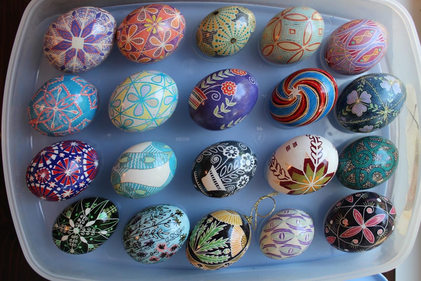   Real eggs, delicately painted one by one.  