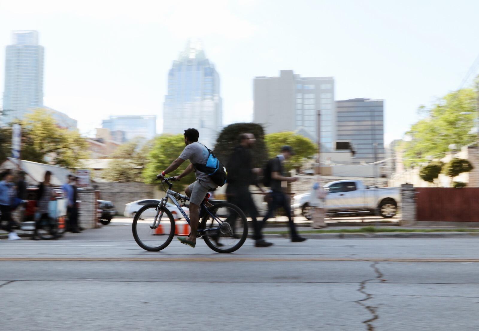   Chaos hit the streets of Austin during SXSW and biking turned out to be an important mode of transportation.  