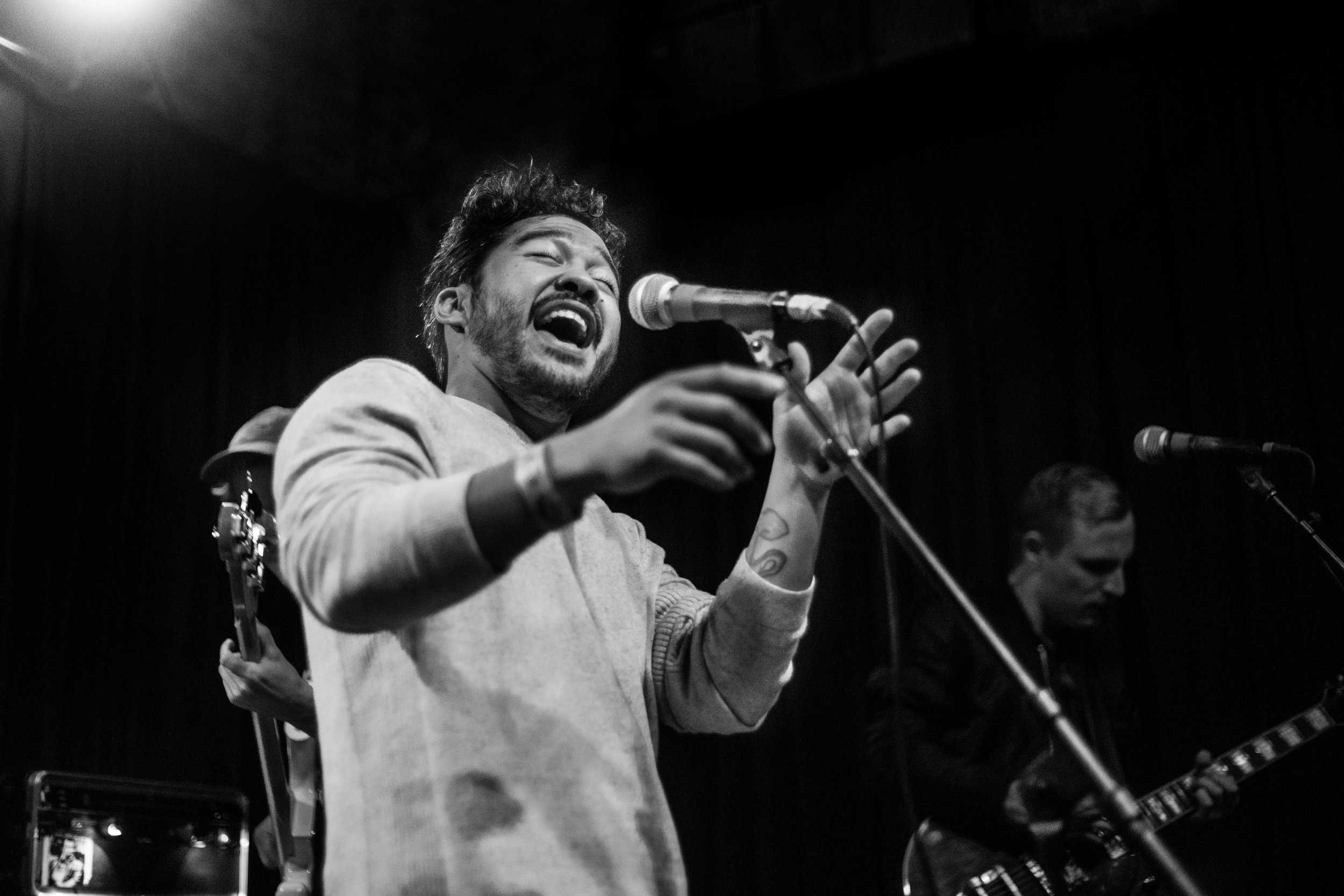   Lead singer Christian Lum performs at Stubb’s BBQ.  