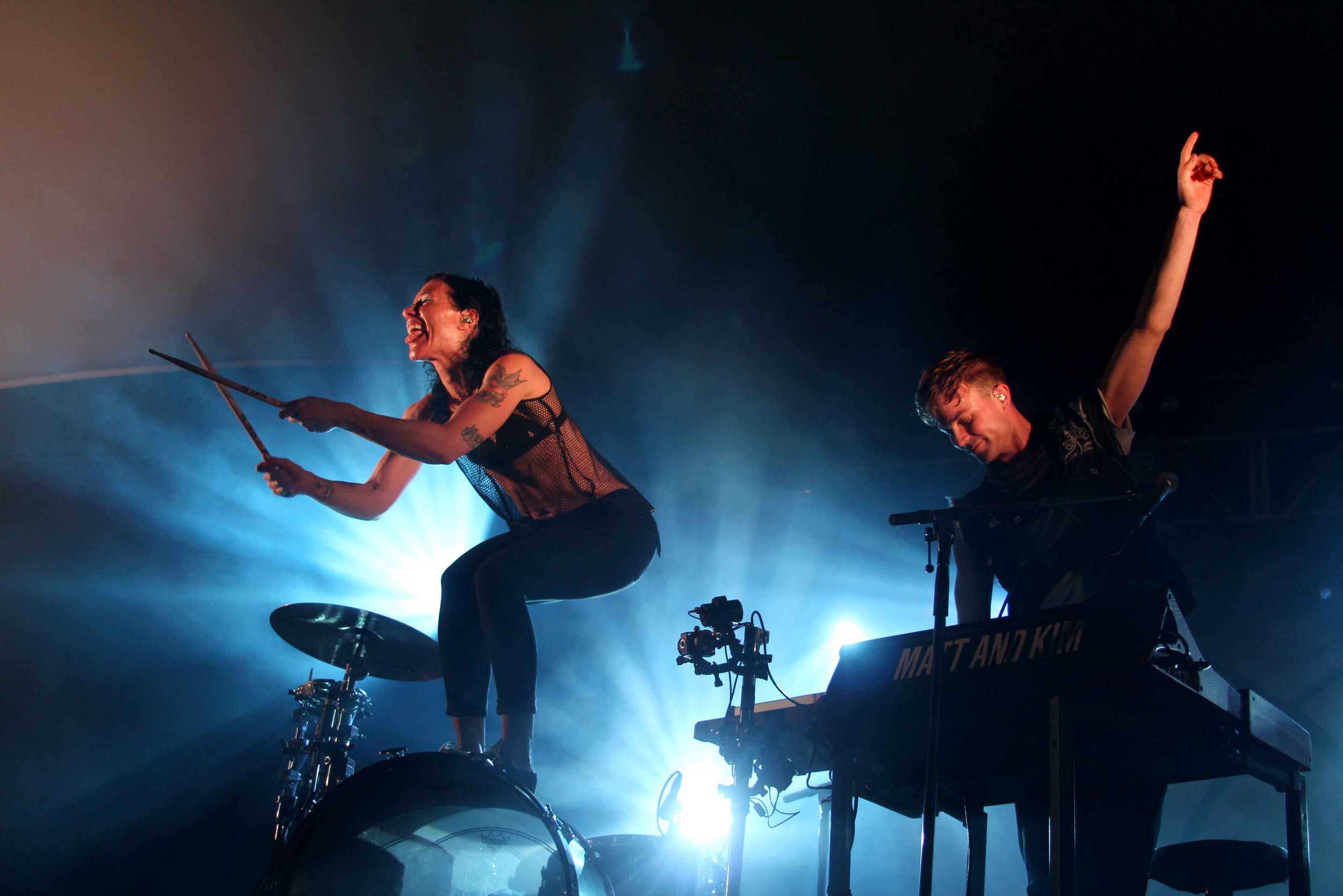  Kim Schifino and Matt Johnson of Matt &amp; Kim at Stubb's BBQ on Thursday, April 23. 