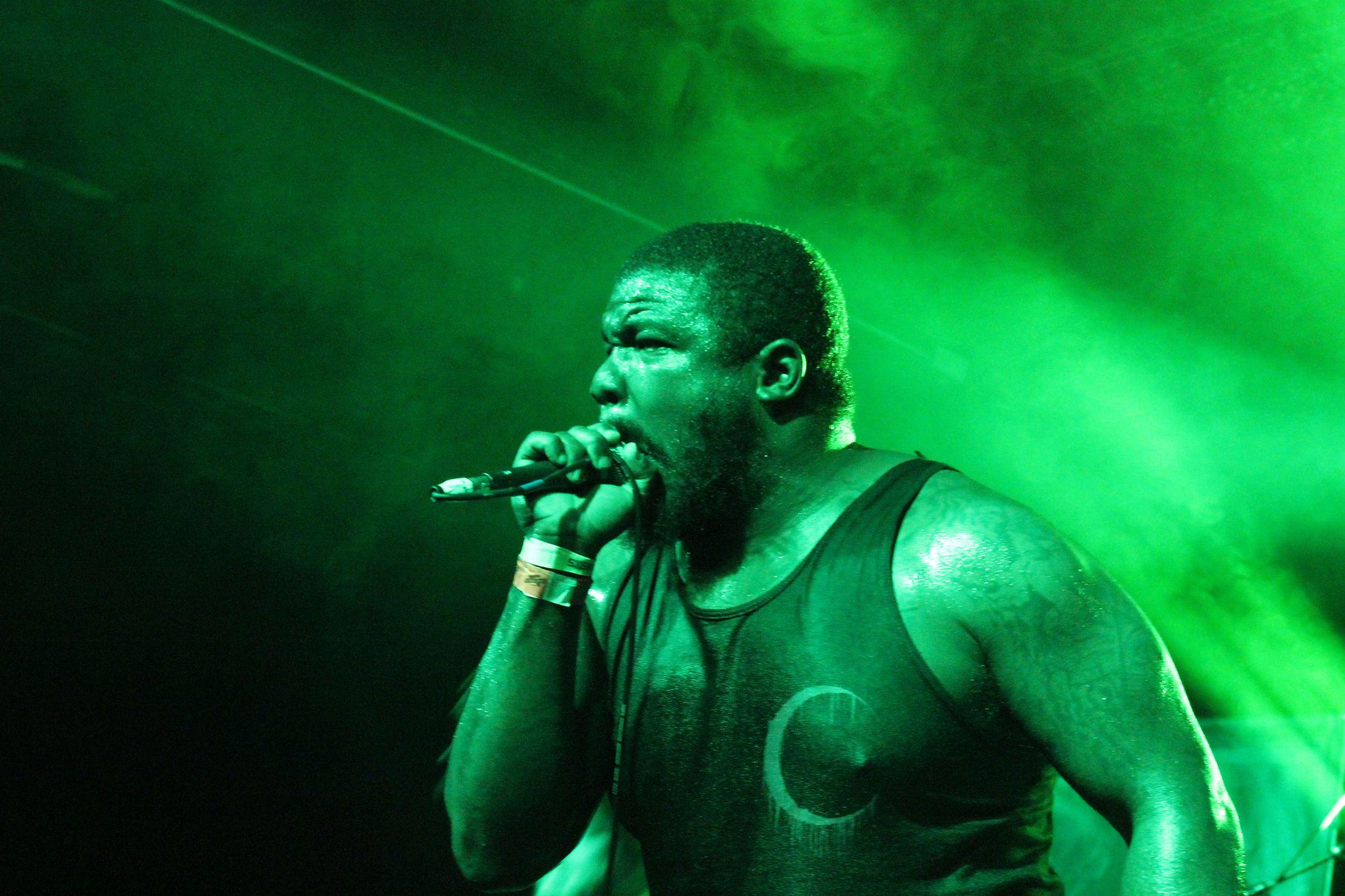   Oceano lead vocalist Adam Warren onstage at Empire Control Room &amp; Garage, April 11, 2015.   