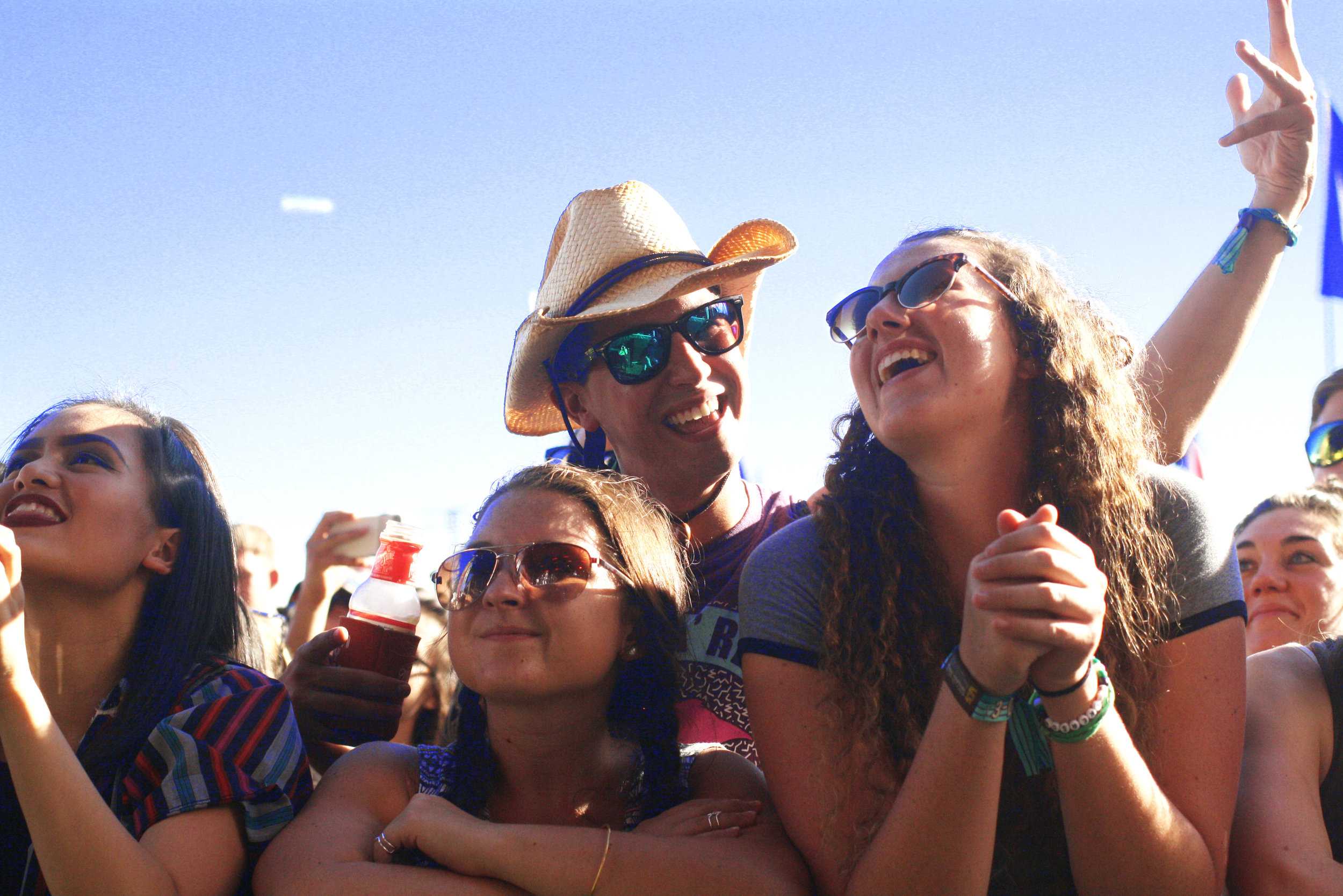   An energetic crowd awaits the next performer.  