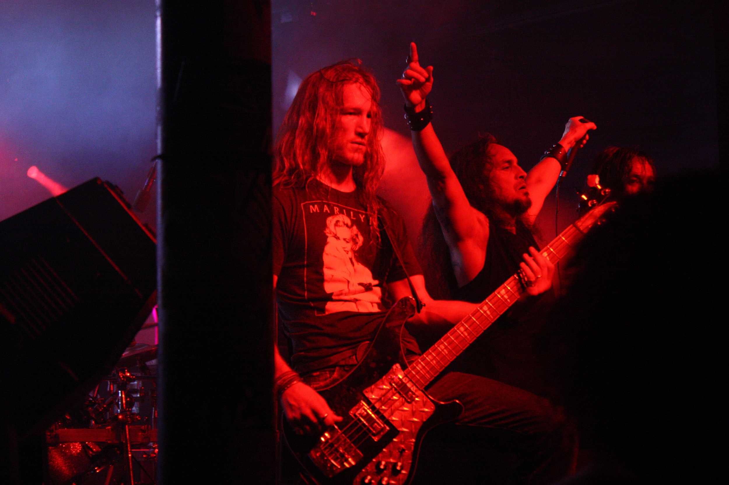   Rob Cavestany and Mark Osegueda of Death Angel at Empire Control Room &amp; Garage during Texas Independence Festival on April 12.  