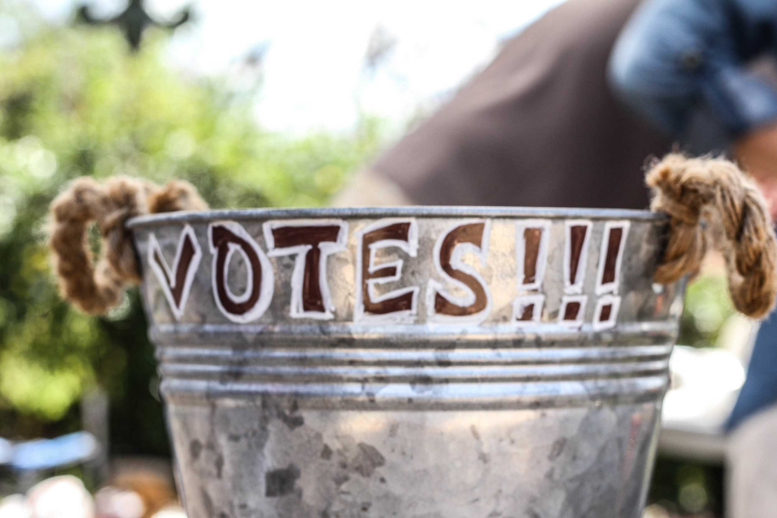   Each booth had a bucket for the public to vote on their favorite gumbo.  