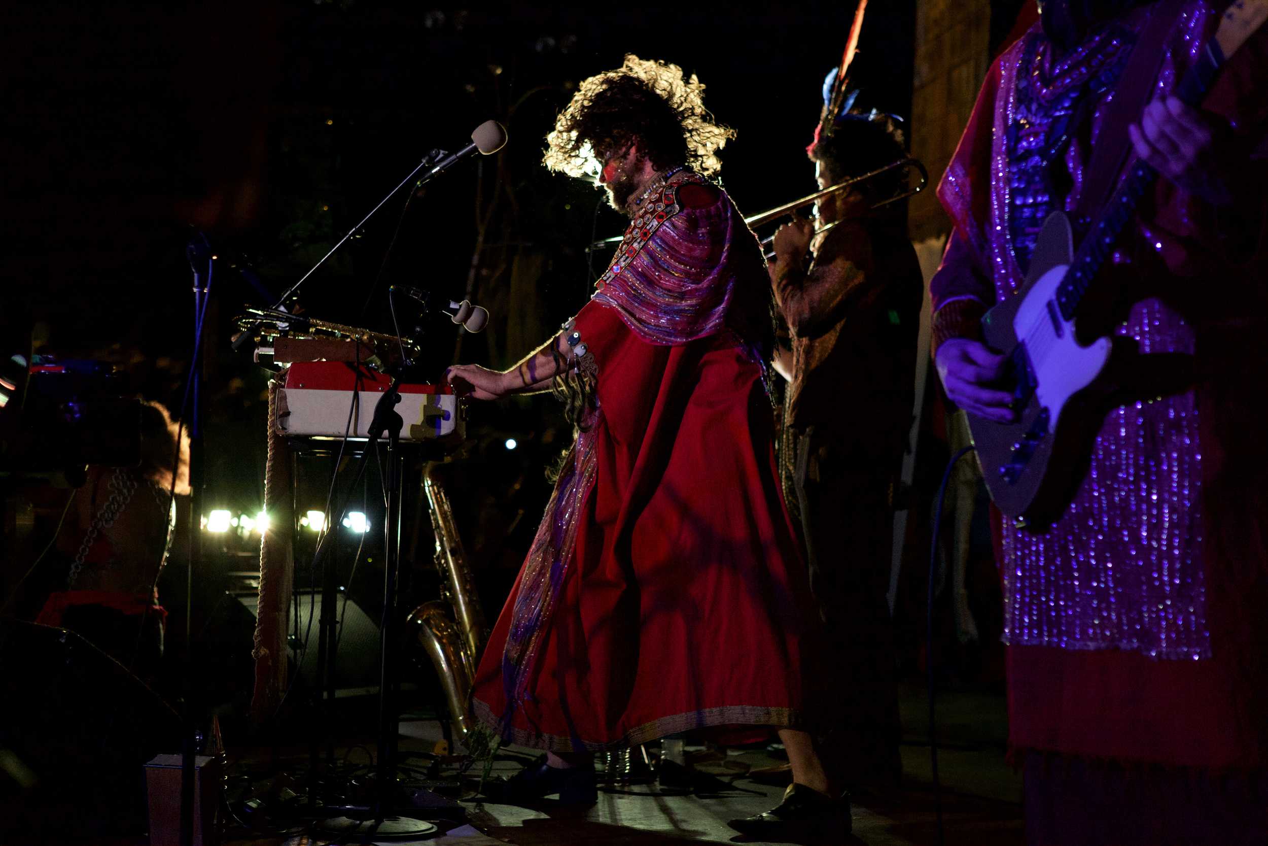  The Golden Dawn Arkestra performs at Pan Am Park during MapJam.&nbsp;   Photo by Tess Cagle  