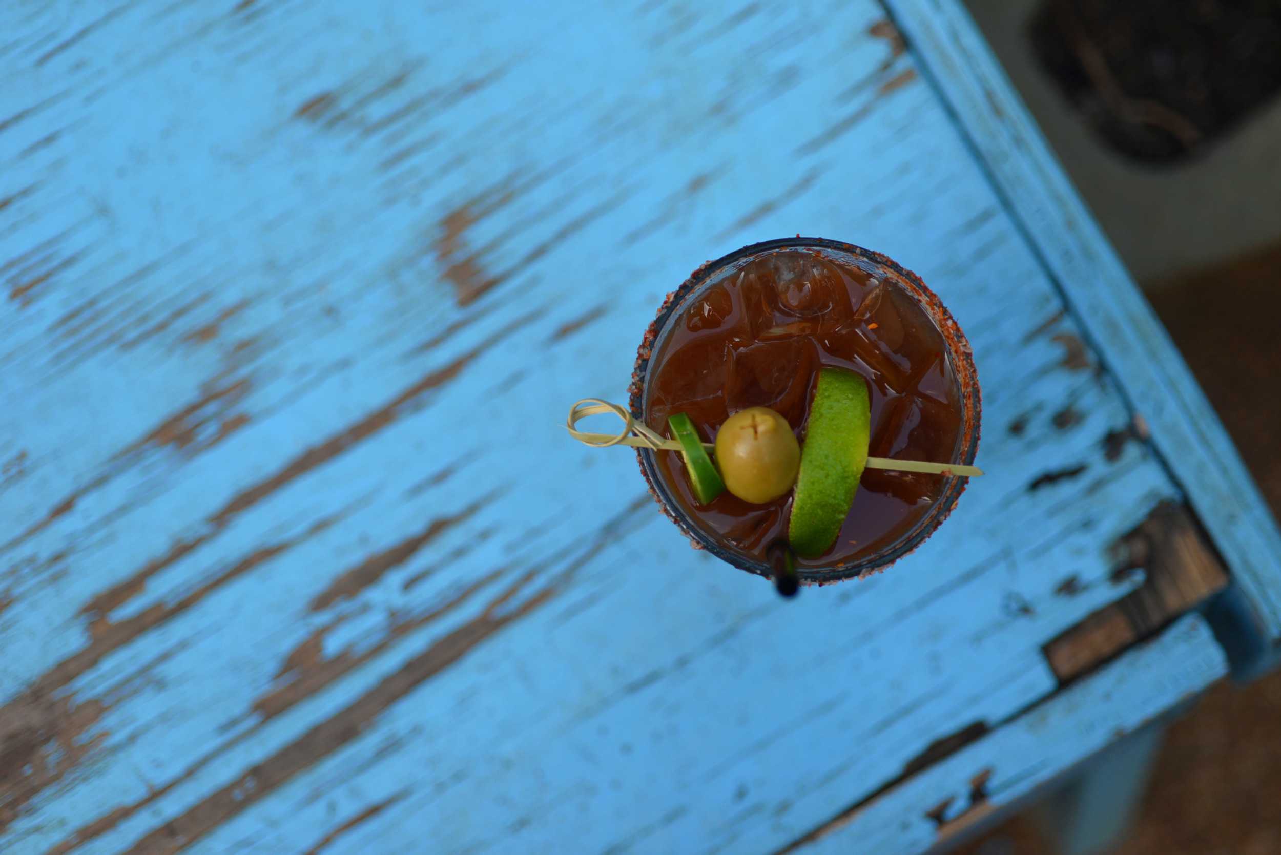   The "El Primo" from Licha's Cantina boasts bold flavor and spice with ilantro infused tequila, sangrita, bohemia beer, sangria, jalapeno and a whole lot of lime.     Photo by Dahlia Dandashi     