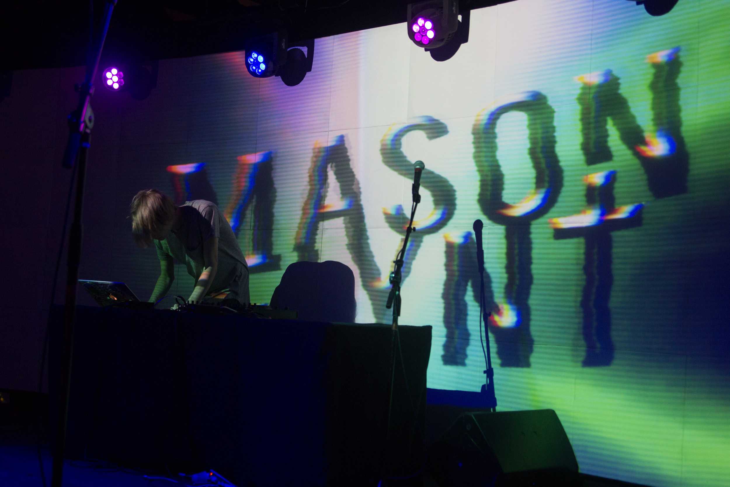   Mason Flynt’s DJ set got the crowd pumped up well past midnight. Photo by Kristin Evans.  