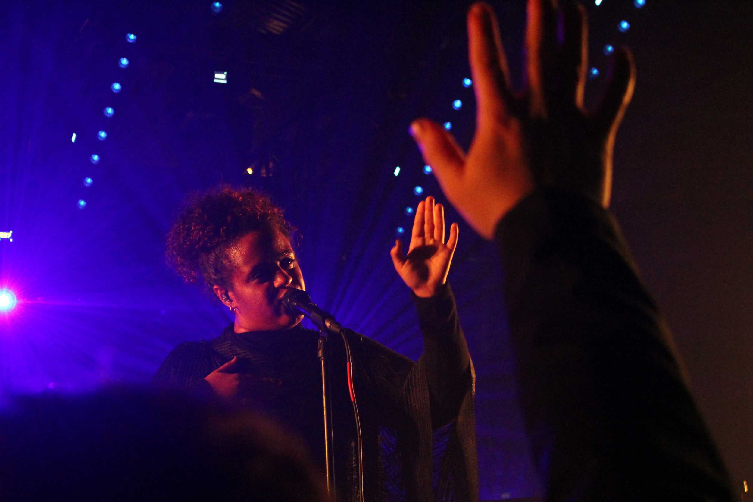  Swedish artist Seinabo Sey preforms at the Cruel Rhythm showcase at Hype Hotel. Photo by Samantha J. Grasso.&nbsp; 