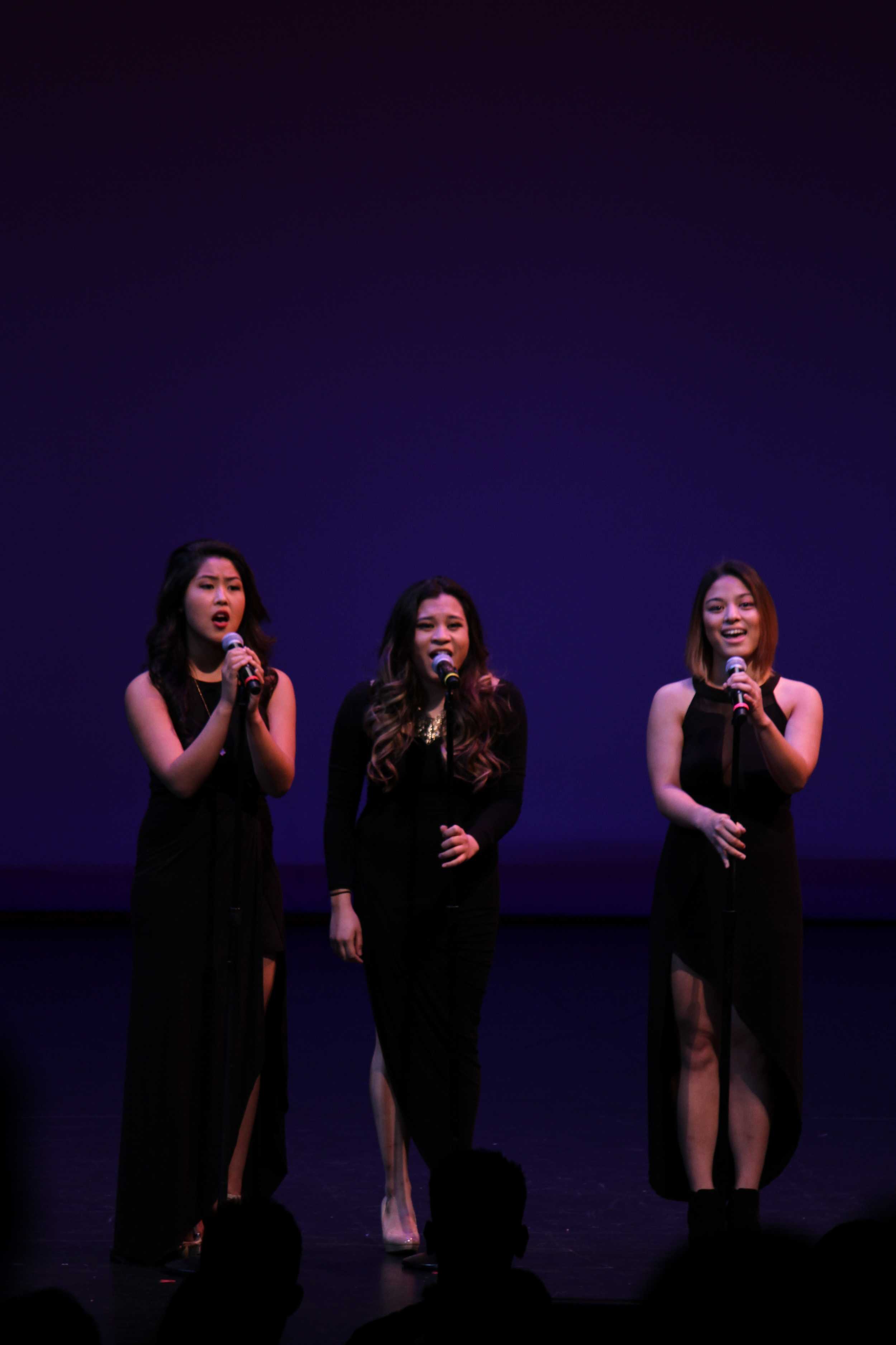  Alyssa Abrenica, Kelsey Rae Largoza and Mary Ann Villano started the night with the national anthem. 