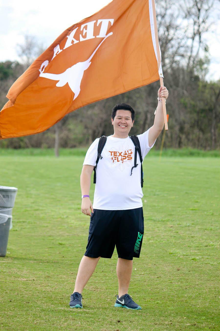  Tim Ngo was the main hypeman cheering for UT at every Goodphil event. 