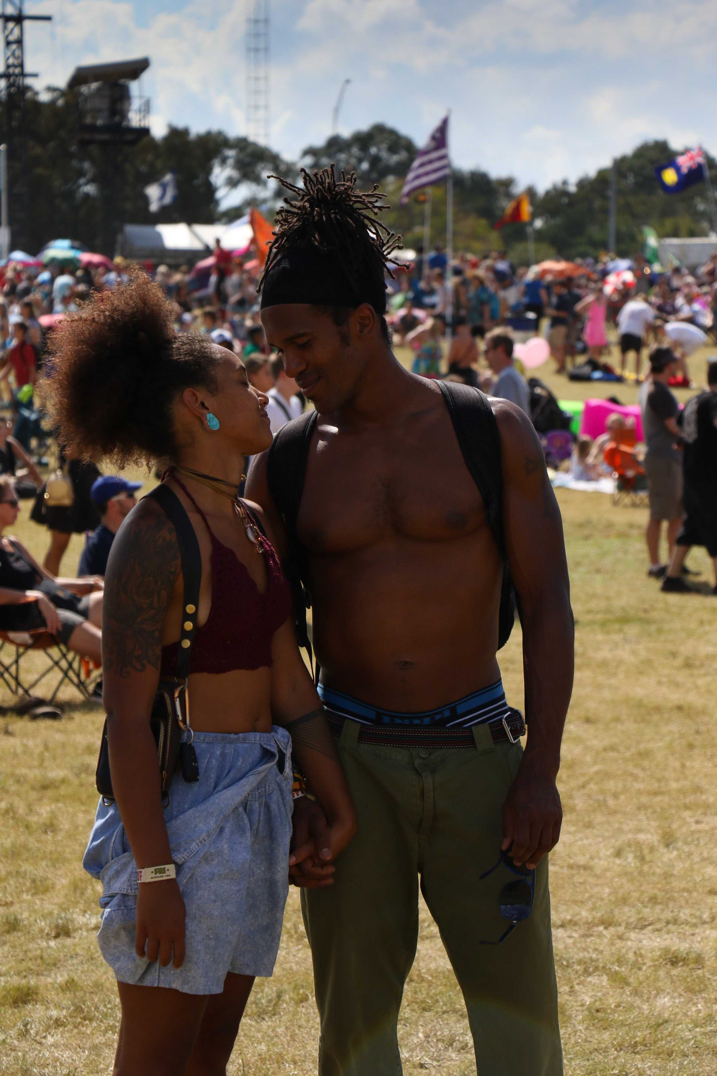   An ACL couple are captured in this sweet moment at Zilker.  