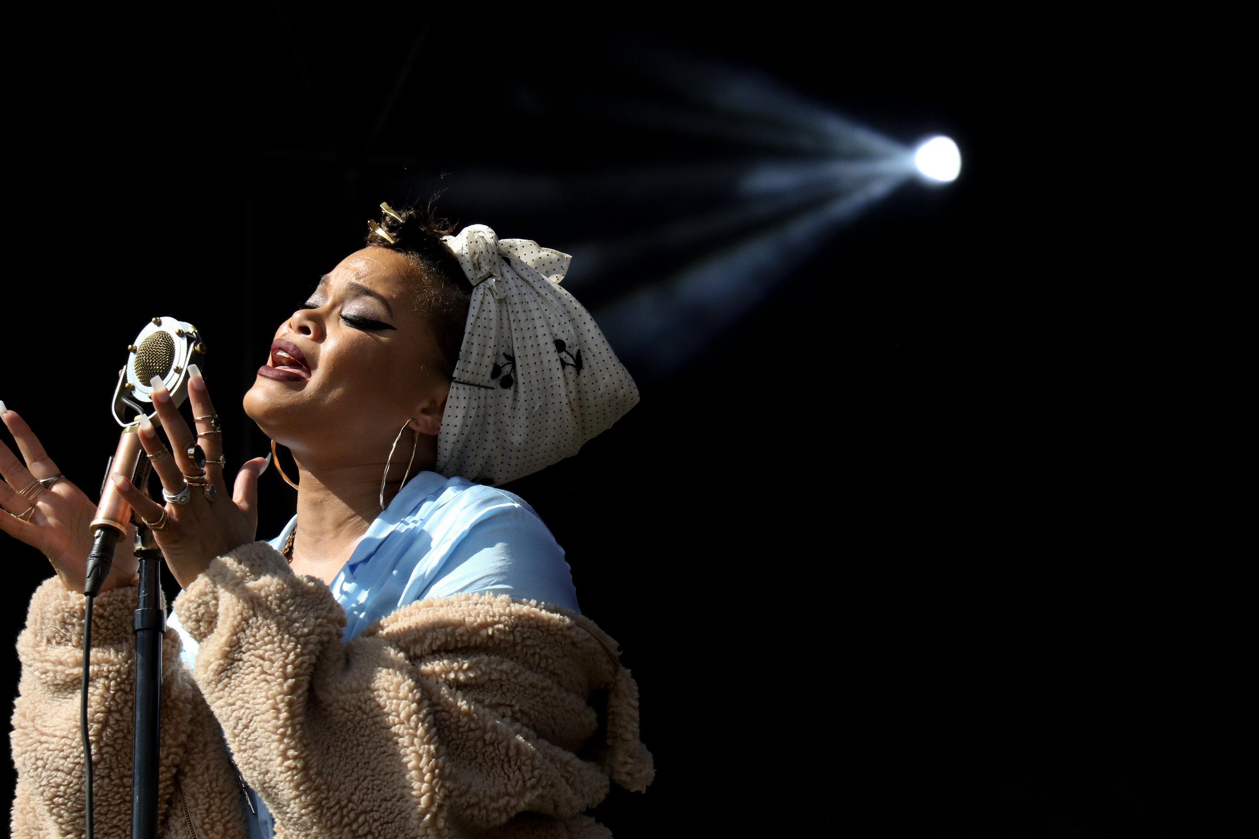   R&amp;B singer, Andra Day, sings out her heart for ACL Weekend Two.  