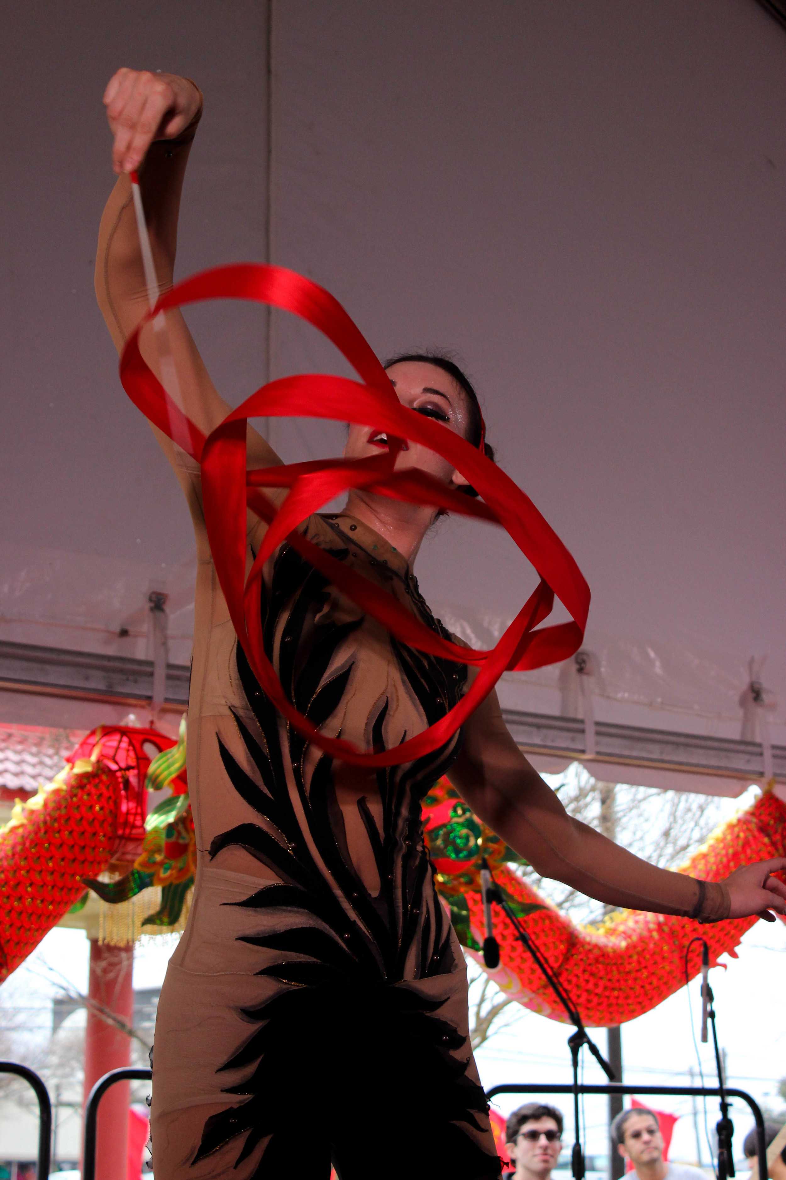  One of the Draiku dancers hypnotizes the crowd with this portion of the performance. 