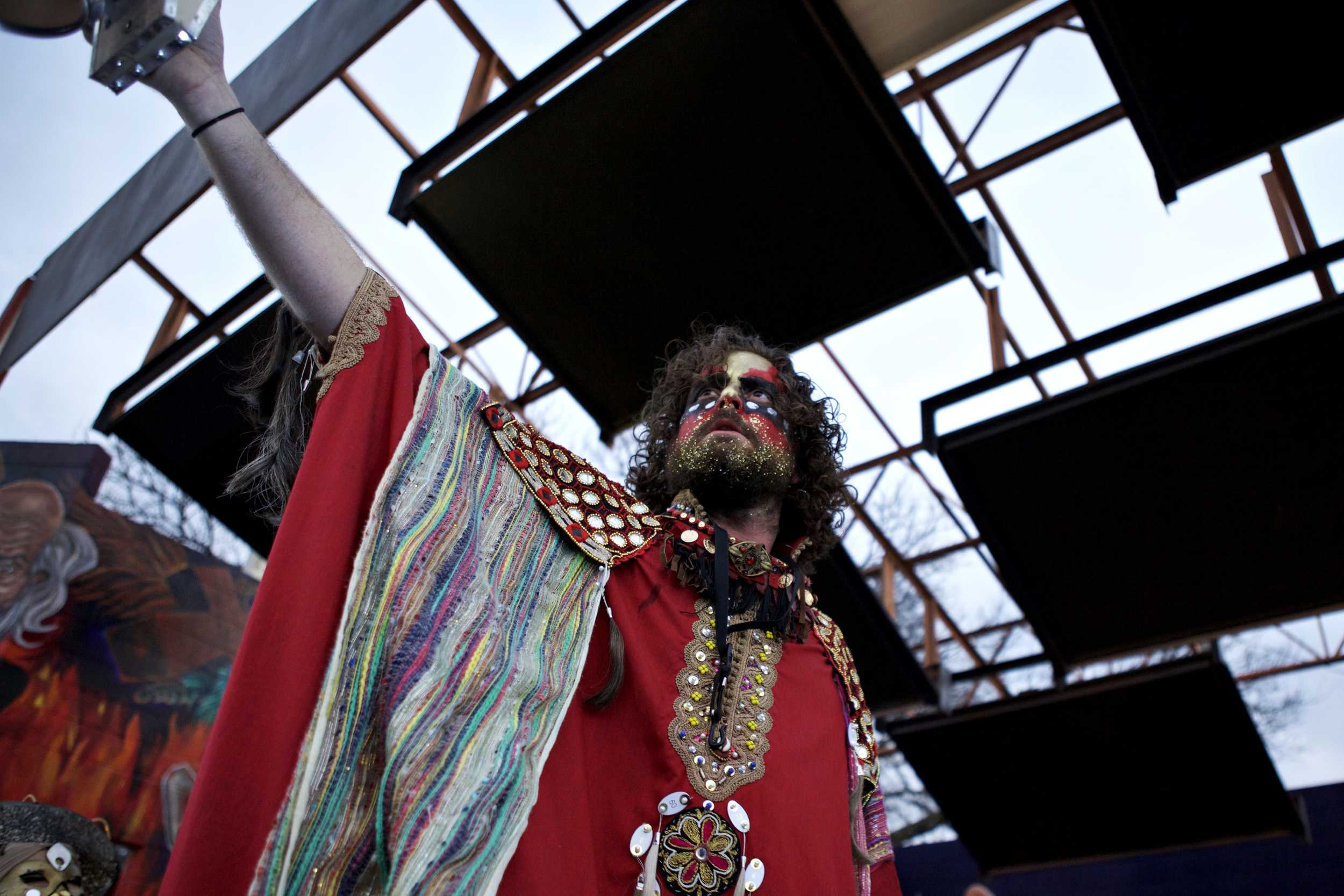  The Golden Dawn Arkestra performs at Pan Am Park during MapJam.&nbsp;   Photo by Sarah Jasmine Montgomery&nbsp;  