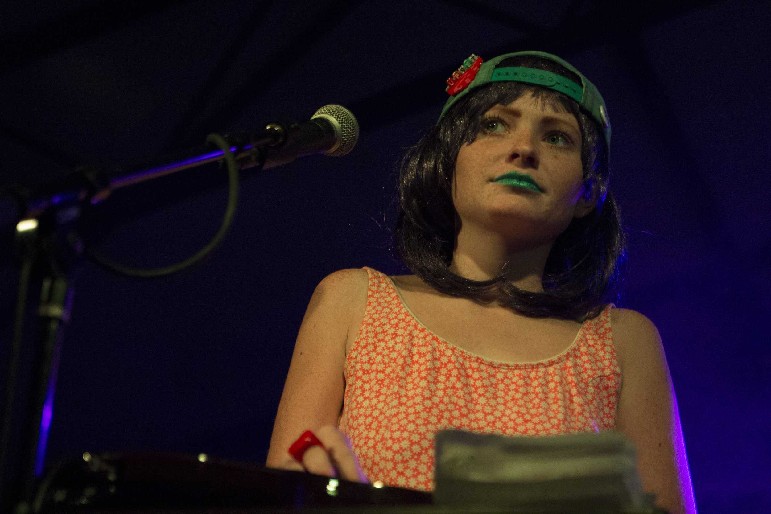   Jill Frensky plays the omnichord for Diners.  