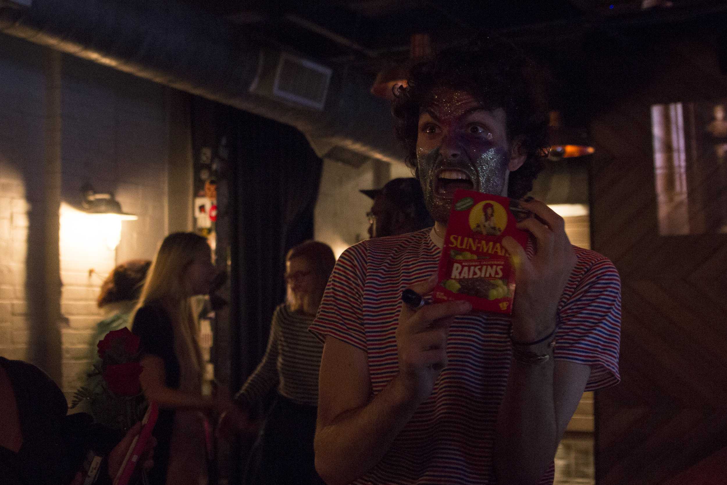   A fan asked the band to sign their box of raisins, much to Ben’s excitement.  