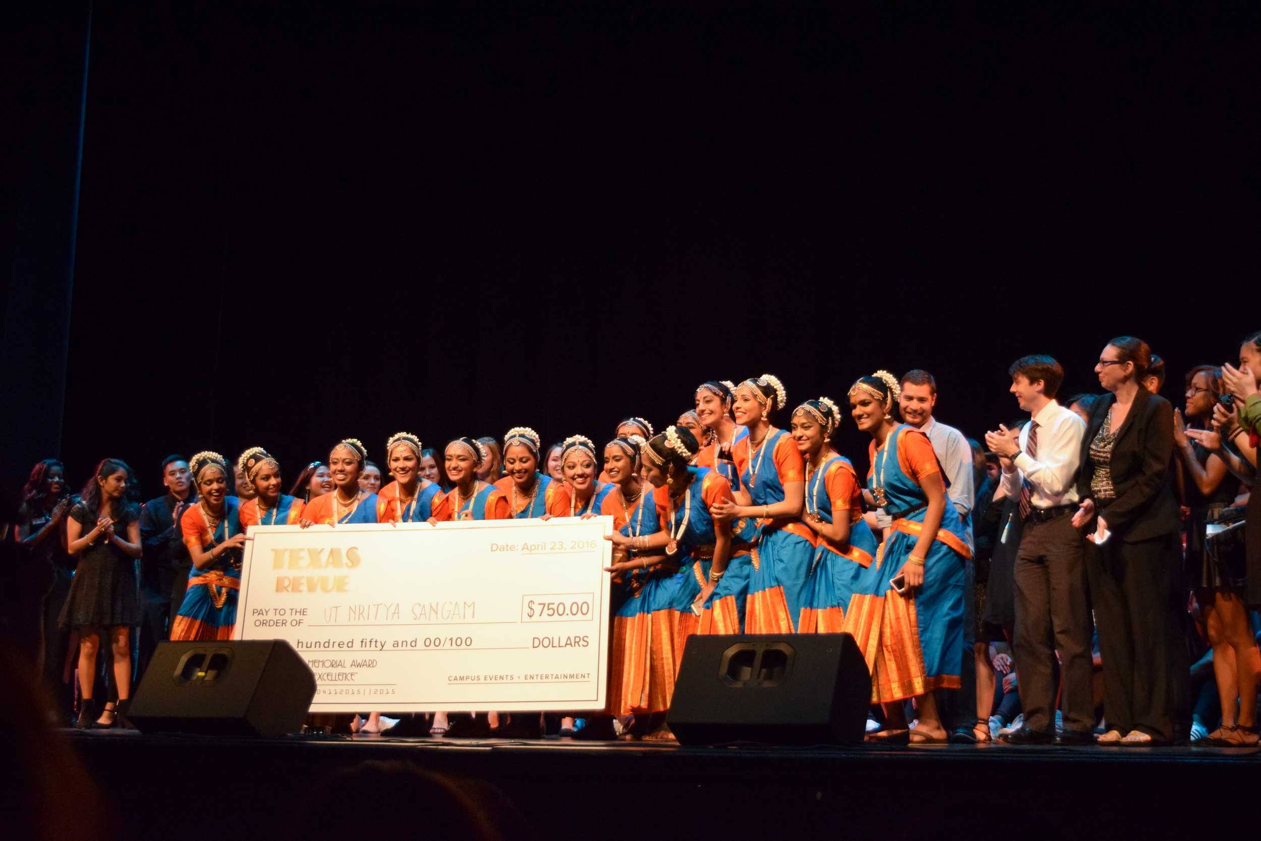   UT Nritya Sangam won $750 for their performance.  