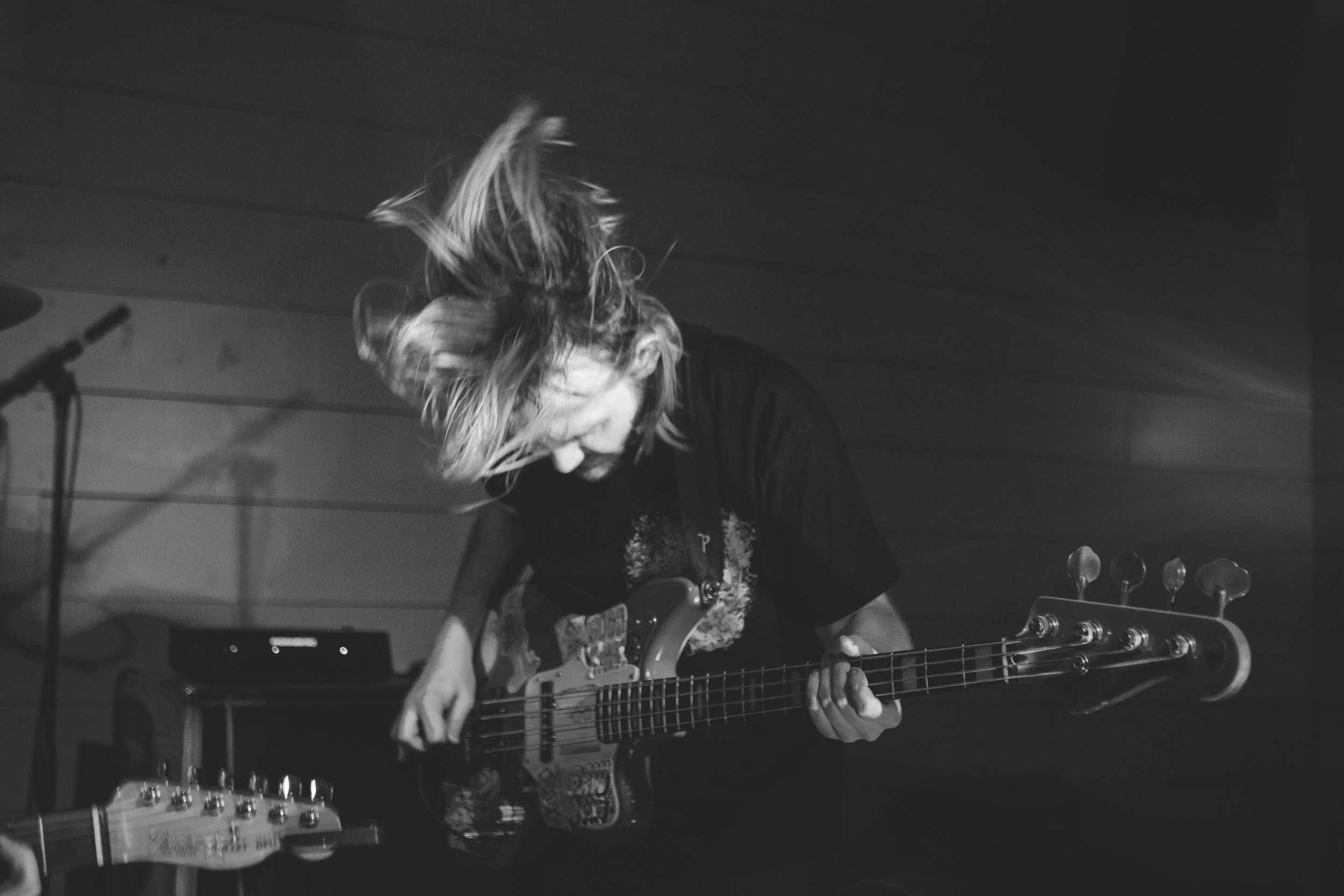  Colin Jenkins, bassist of Hikes, performs during their showcase at Javelina Bar on March 19. 