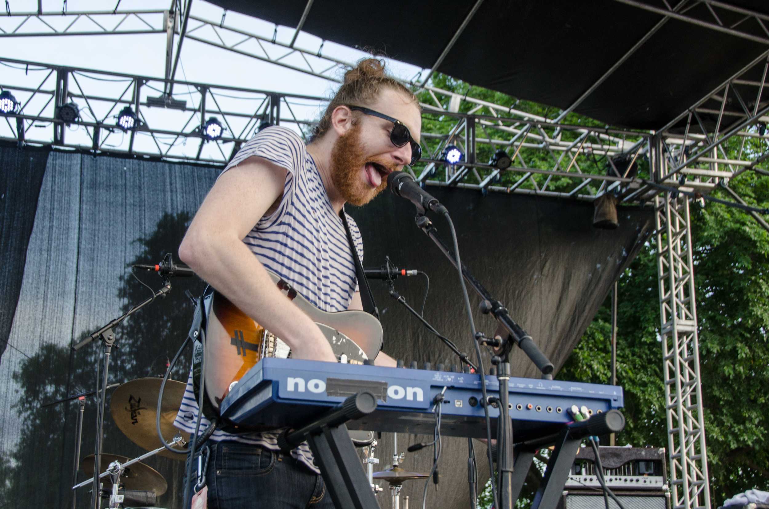   Dylan Rau of Bear Hands performs at Untapped Fest.  Photo by Jenna Million   