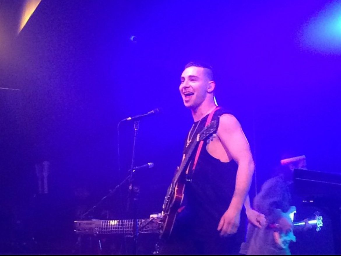 Jack Antonoff on stage at a Bleachers concert in 2014. Courtesy of Rachel Lynch 